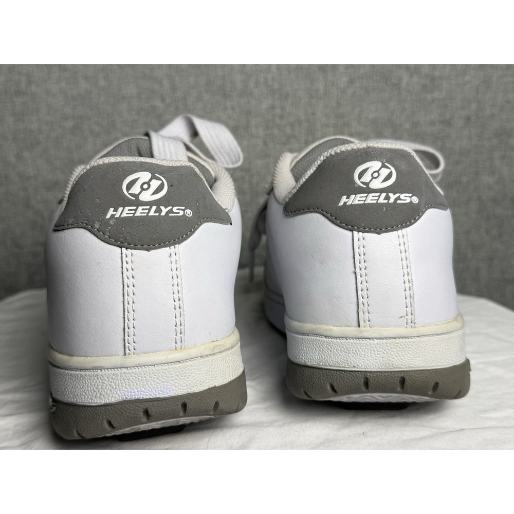 Heelys‎ White Leather Gray Logo With Rollers Men's 7 Boys Vintage Style 9171 - Picture 4 of 9
